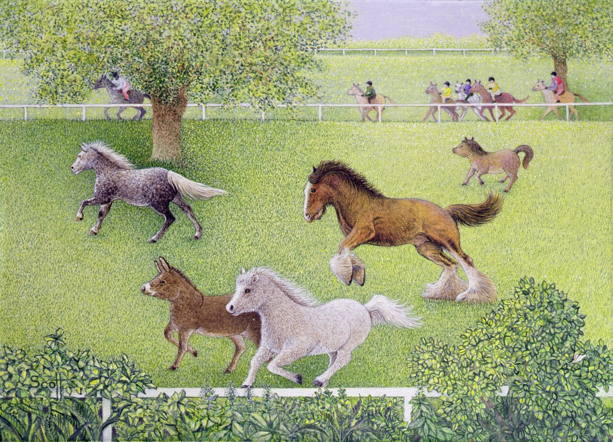 On the Gallop (olja på duk) av Pat Scott