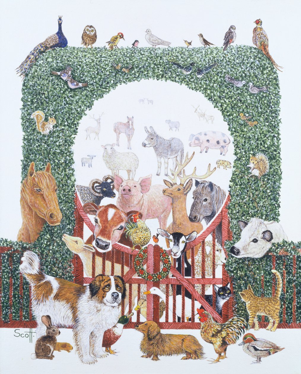 Peace and Goodwill (olja på duk) av Pat Scott