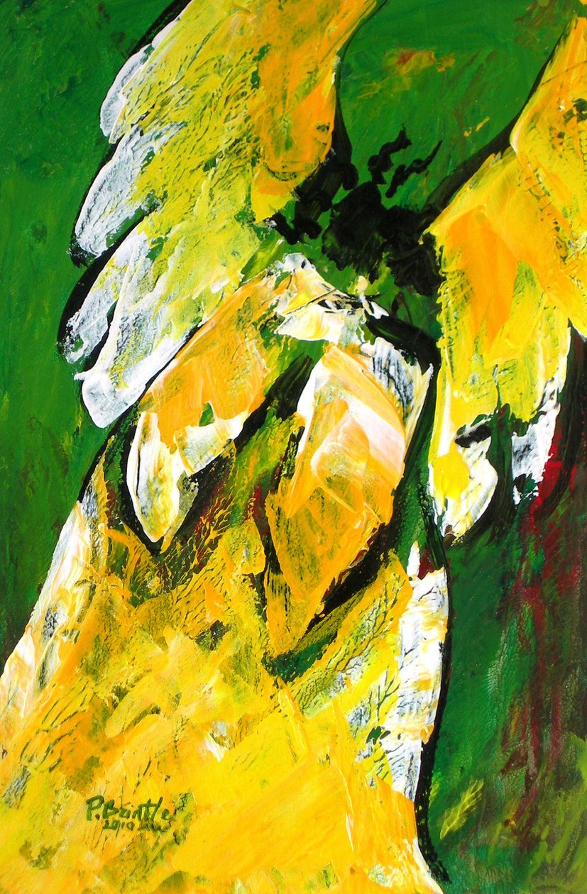 Angel of Delight, 2010 (akryl på trä) av Patricia Brintle