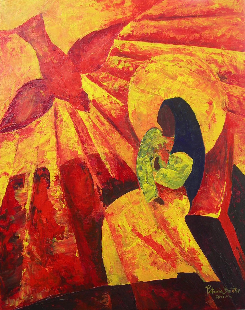 Annunciation, 2011 (akryl på duk) av Patricia Brintle