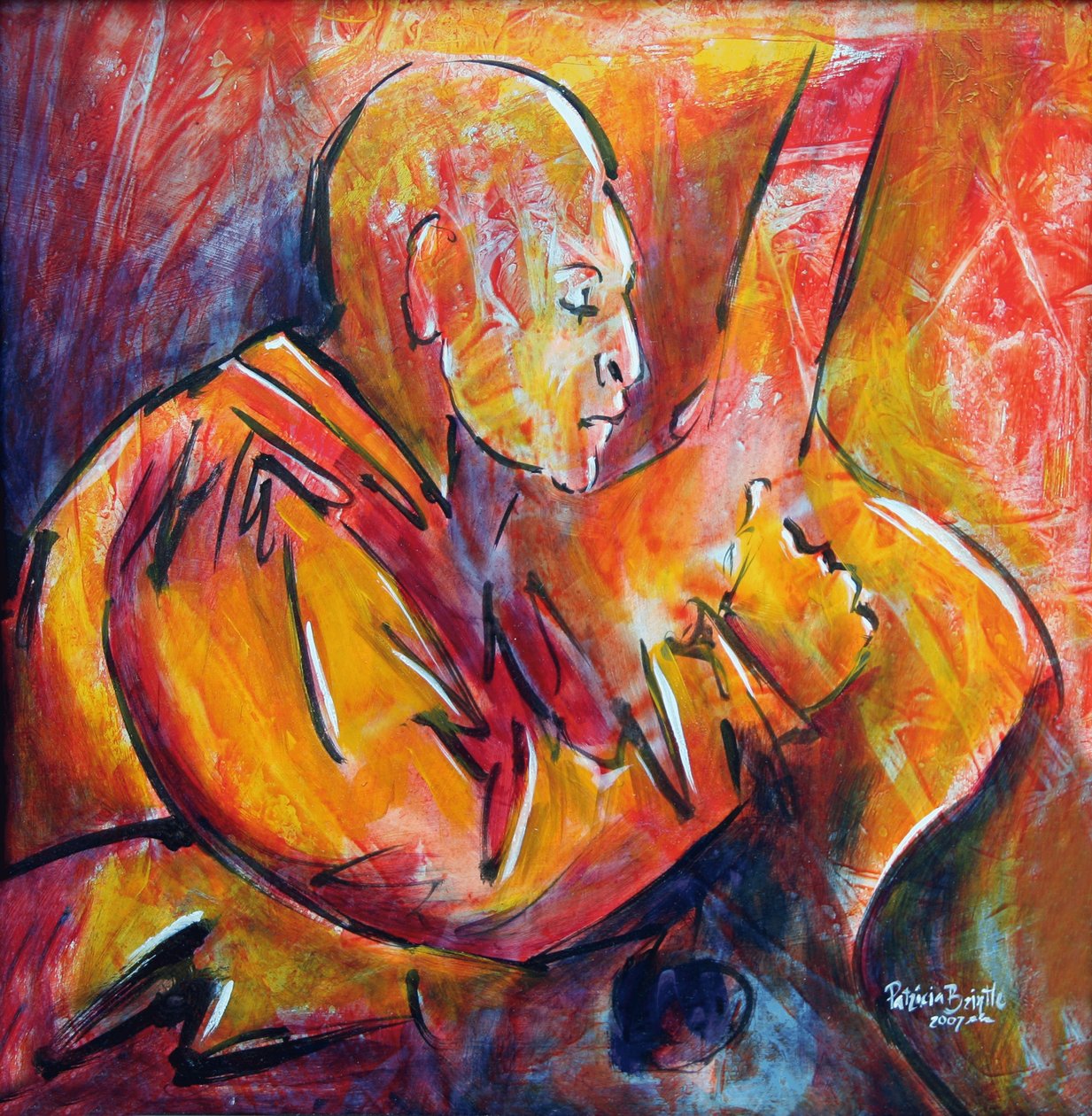 Jacinto, 2008 (akryl på masonit) av Patricia Brintle