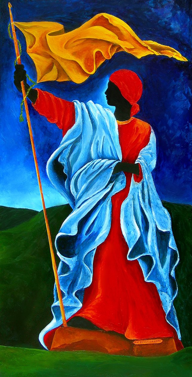 La Dessalinienne, 2009 (akryl på duk) av Patricia Brintle