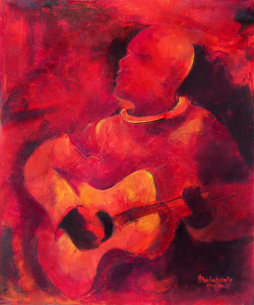 Musical Ambiance, 2009, (akryl på duk) av Patricia Brintle