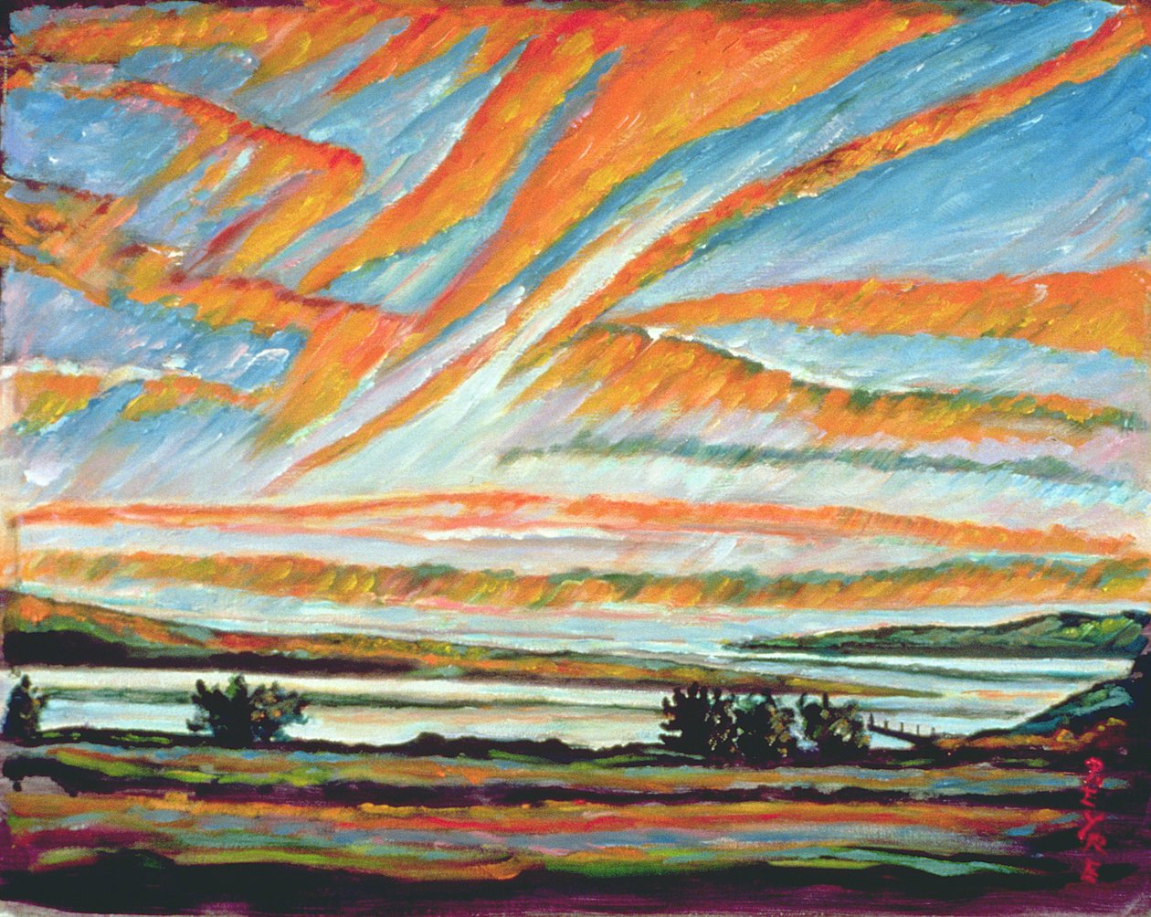 Sunrise, Les Eboulements, Quebec (olja på linne) av Patricia Contemporary Artist Eyre