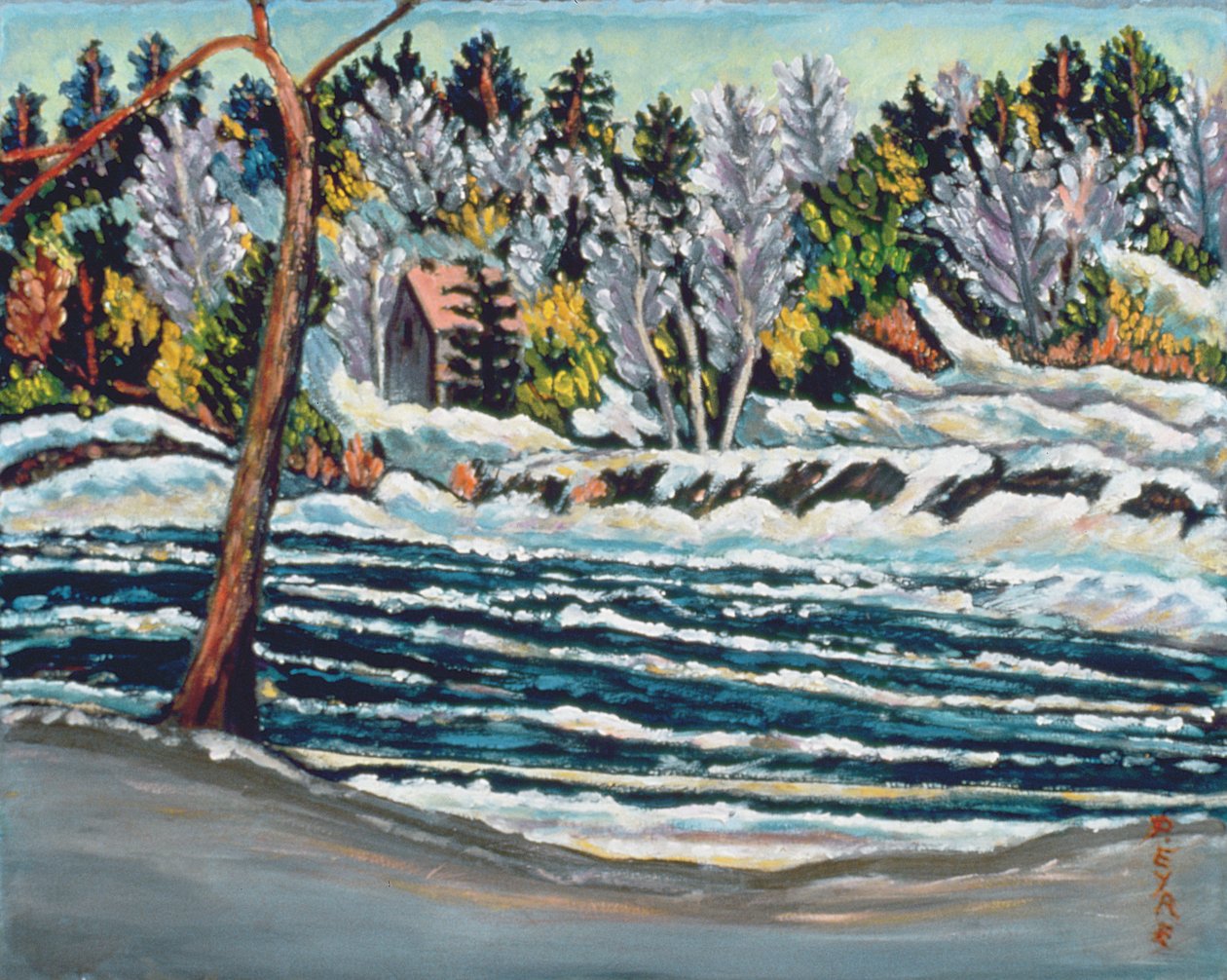 Vintertö, Gatineau River av Patricia Contemporary Artist Eyre