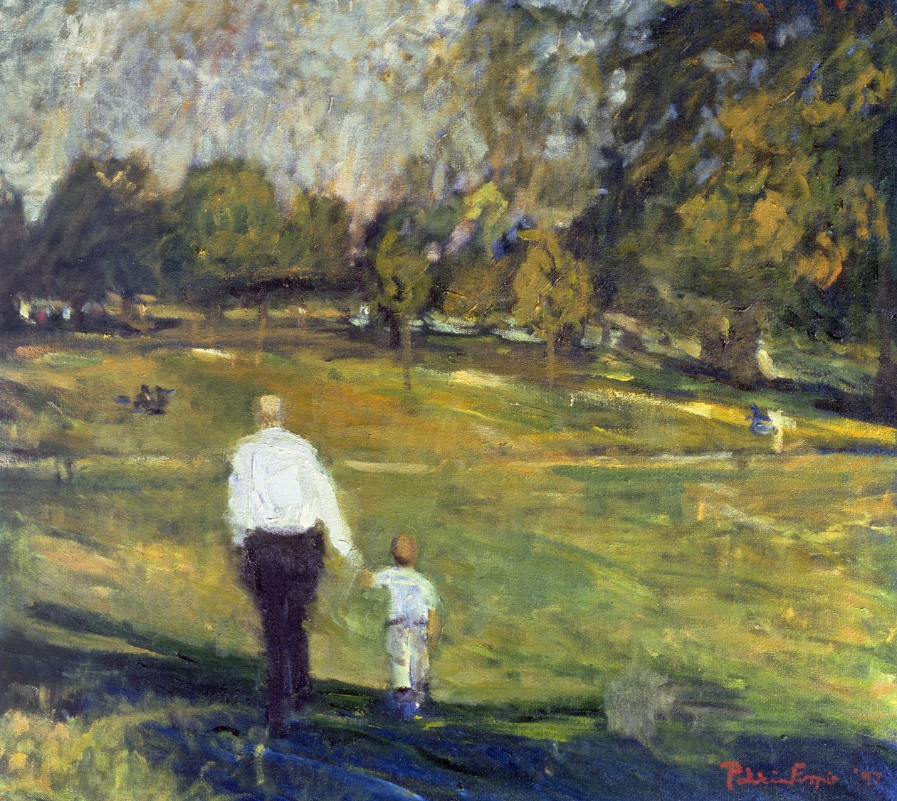 Farfar och barnbarn, 1997 av Patricia Espir