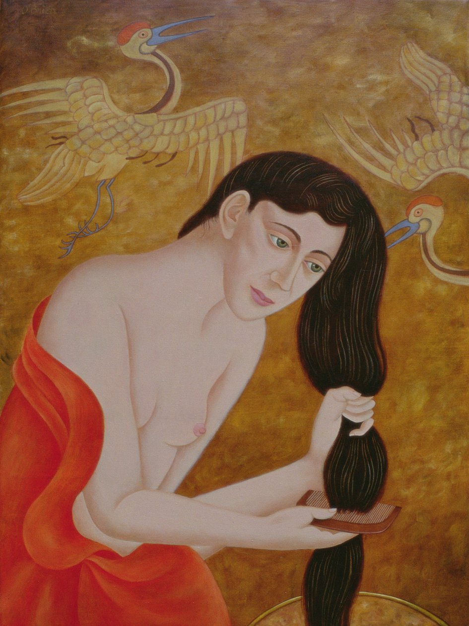 Kvinna som kammar håret, 1999 av Patricia OBrien