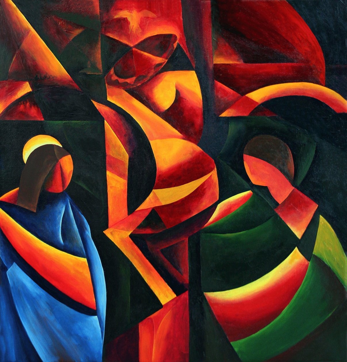 Christ - Last breath, 2008 (akryl på duk) av Patricia Brintle