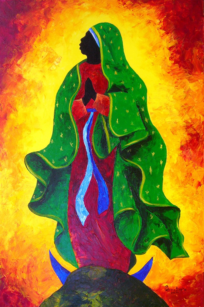 Our Lady of Guadalupe - Our Hope, 2011 (akryl på duk) av Patricia Brintle