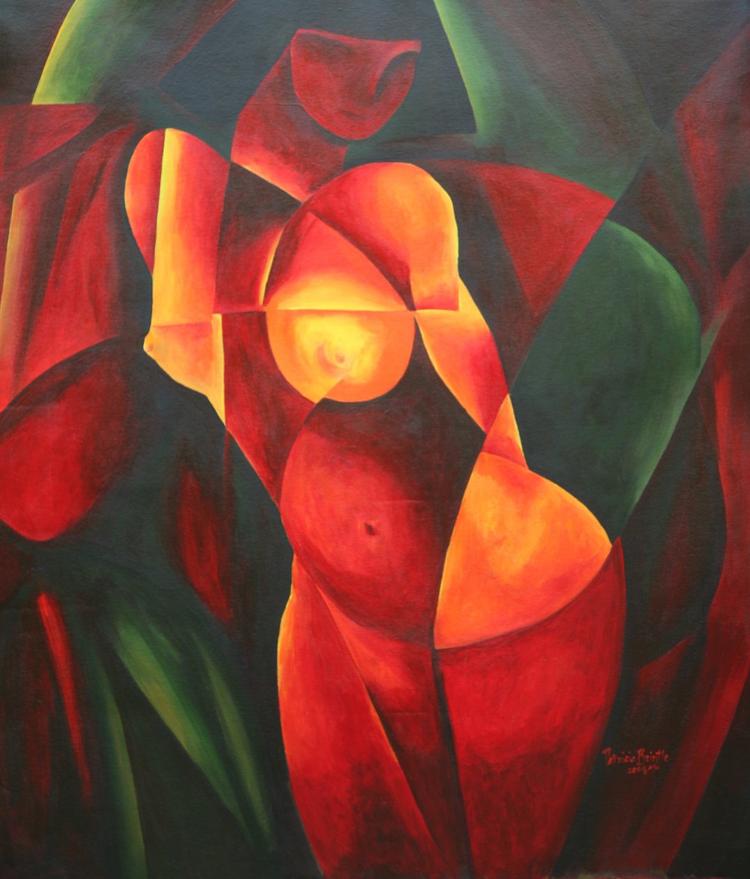 Rideau Vert, 2008 (akryl på duk) av Patricia Brintle