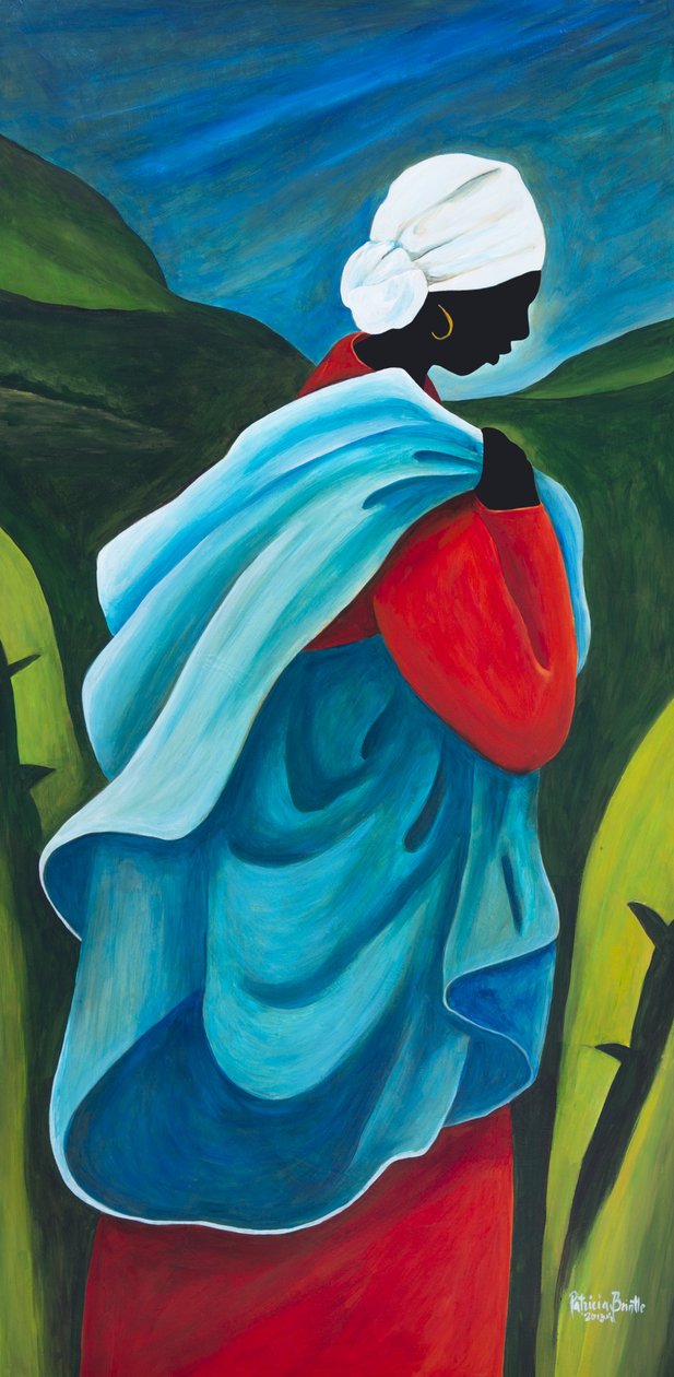 To the Banana Field, 2013 (akryl på masonit) av Patricia Brintle