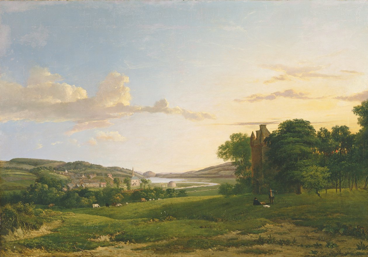 Utsikt över Cessford och byn Caverton, Roxboroughshire i fjärran, 1813 av Patrick Nasmyth