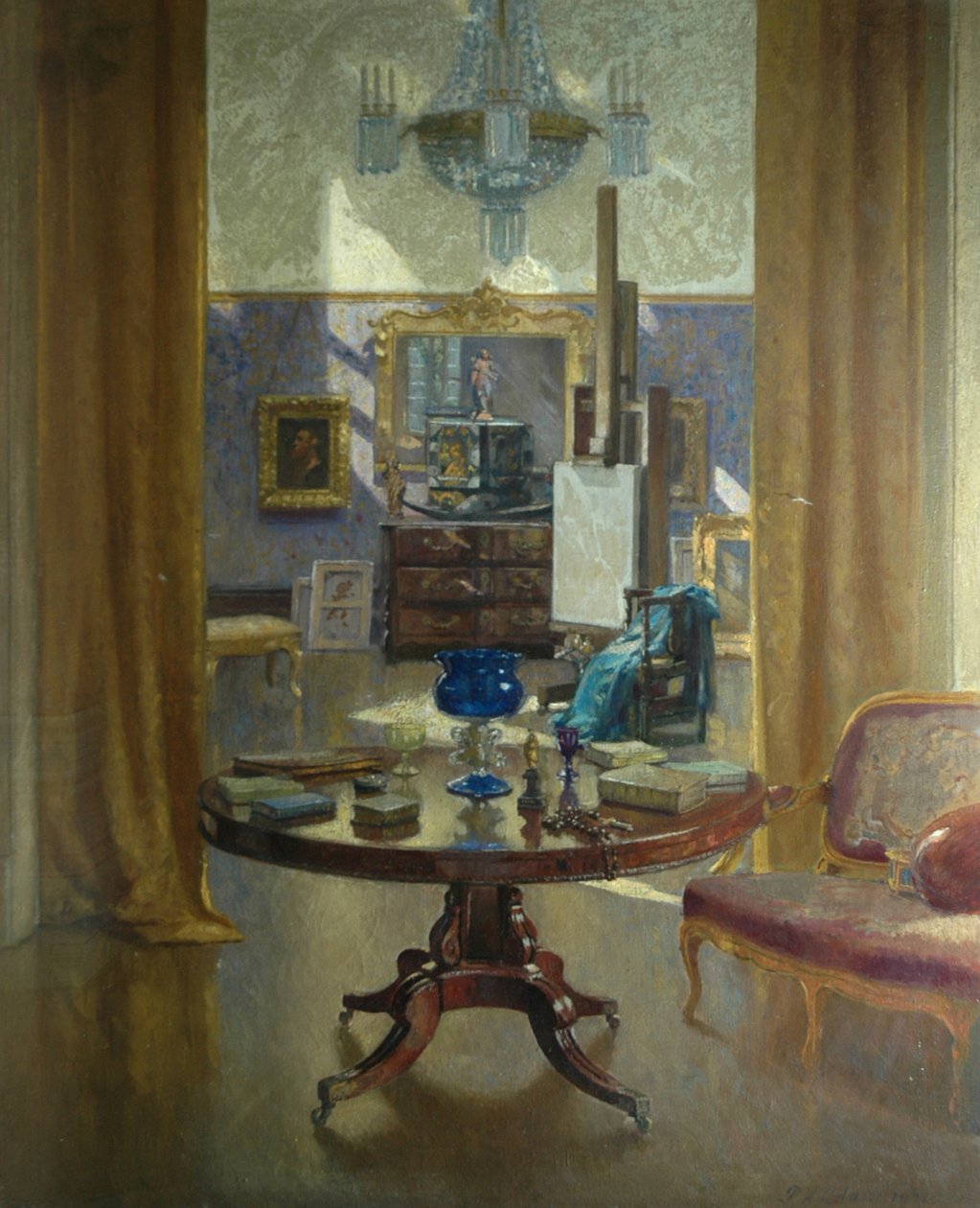 Konstnärens ateljé, 1921 av Patrick William Adam