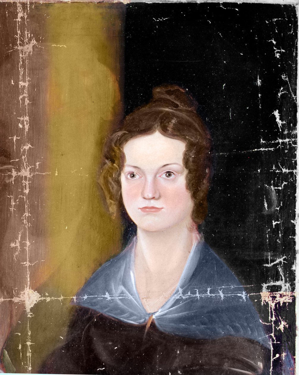 Porträtt av Bronte Sisters, detalj, ca 1834 (olja på duk) av Patrick Branwell Bronte