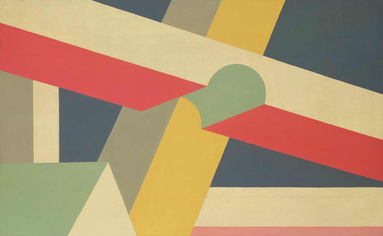 Tvärbalkar, 1928-32 (olja och penna på duk) av Patrick Henry Bruce