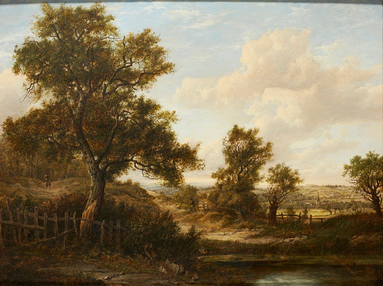Figurer på en skogsstig (olja på panel) av Patrick Nasmyth