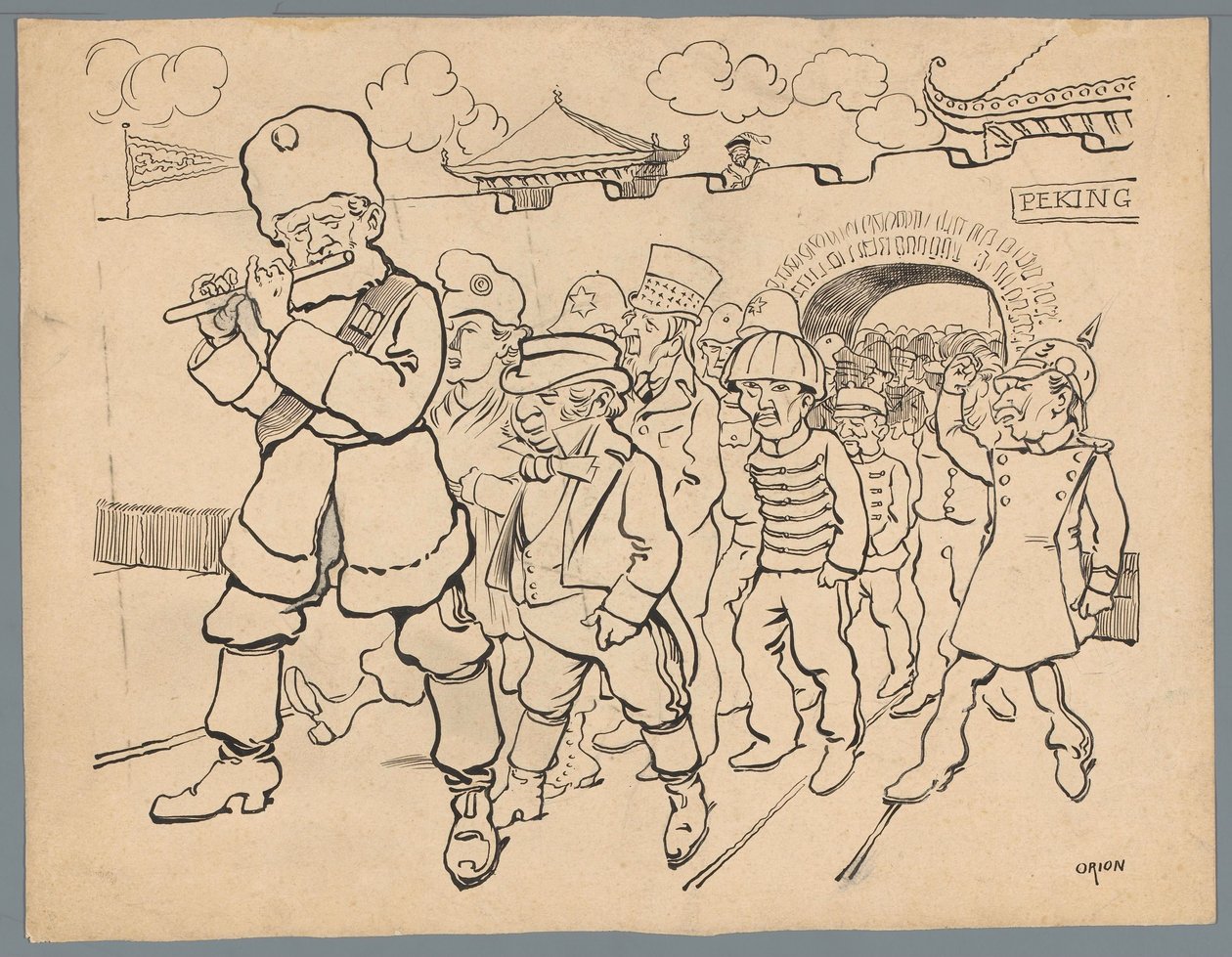 Ryssland lockar ut länder från Kina av Patricq Kroon (signed by artist)