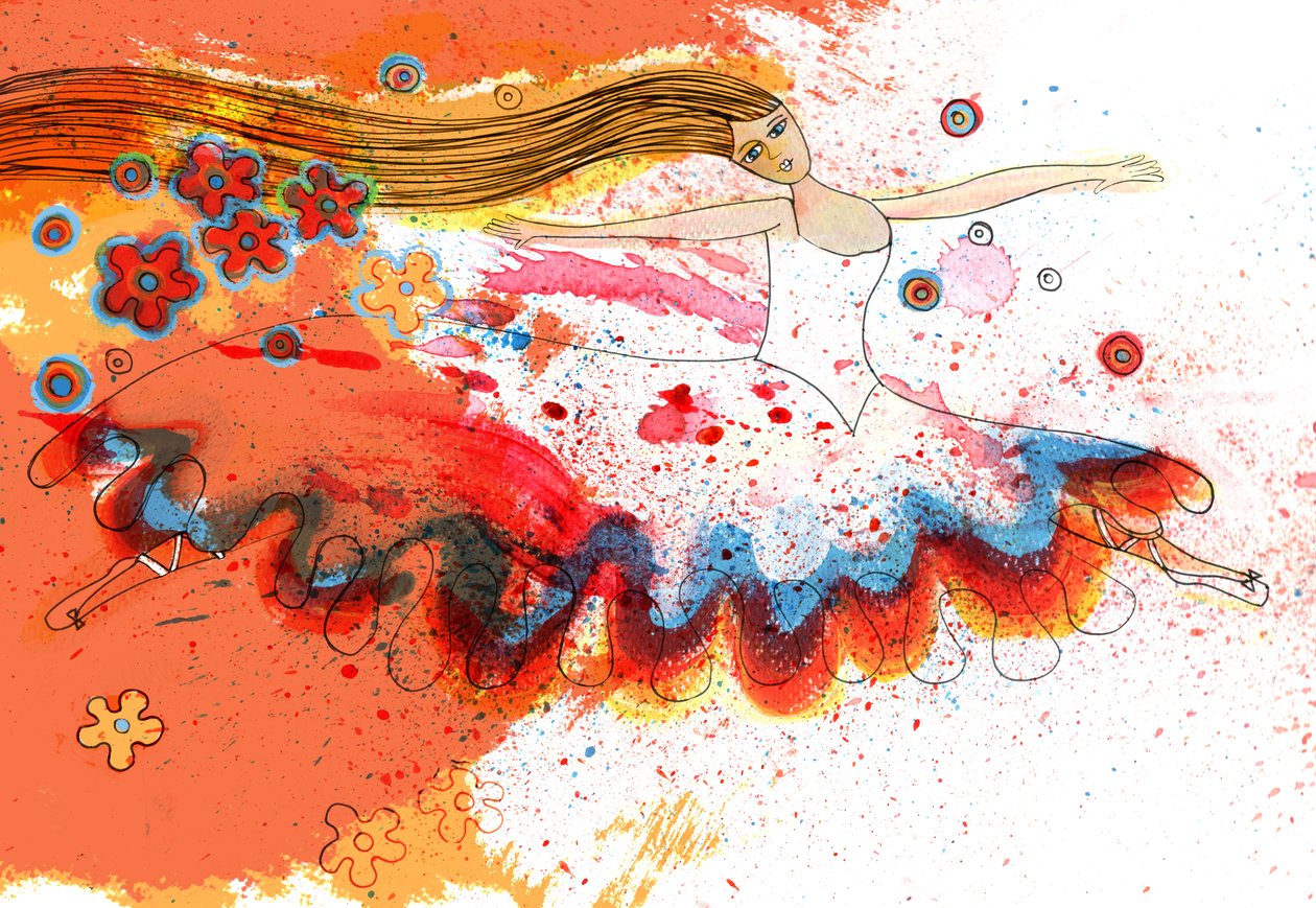 Ballerina, 2025 (Akryl; digital) av Patrizia La Porta