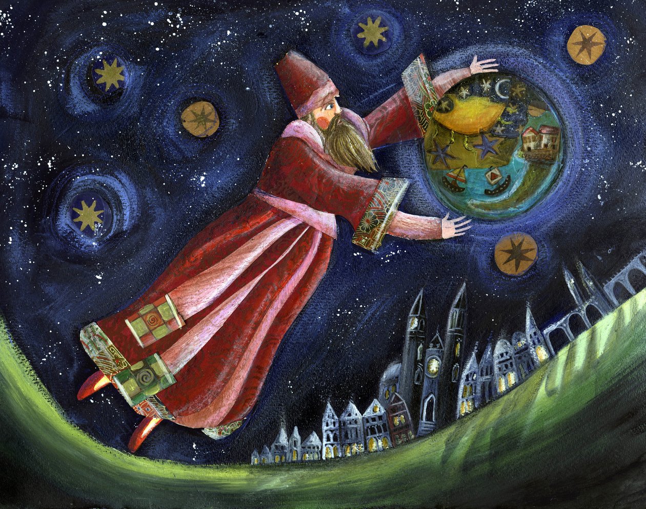 Michel de Nostradamus, astrolog. Illustration av Patrizia La Porta. av Patrizia La Porta