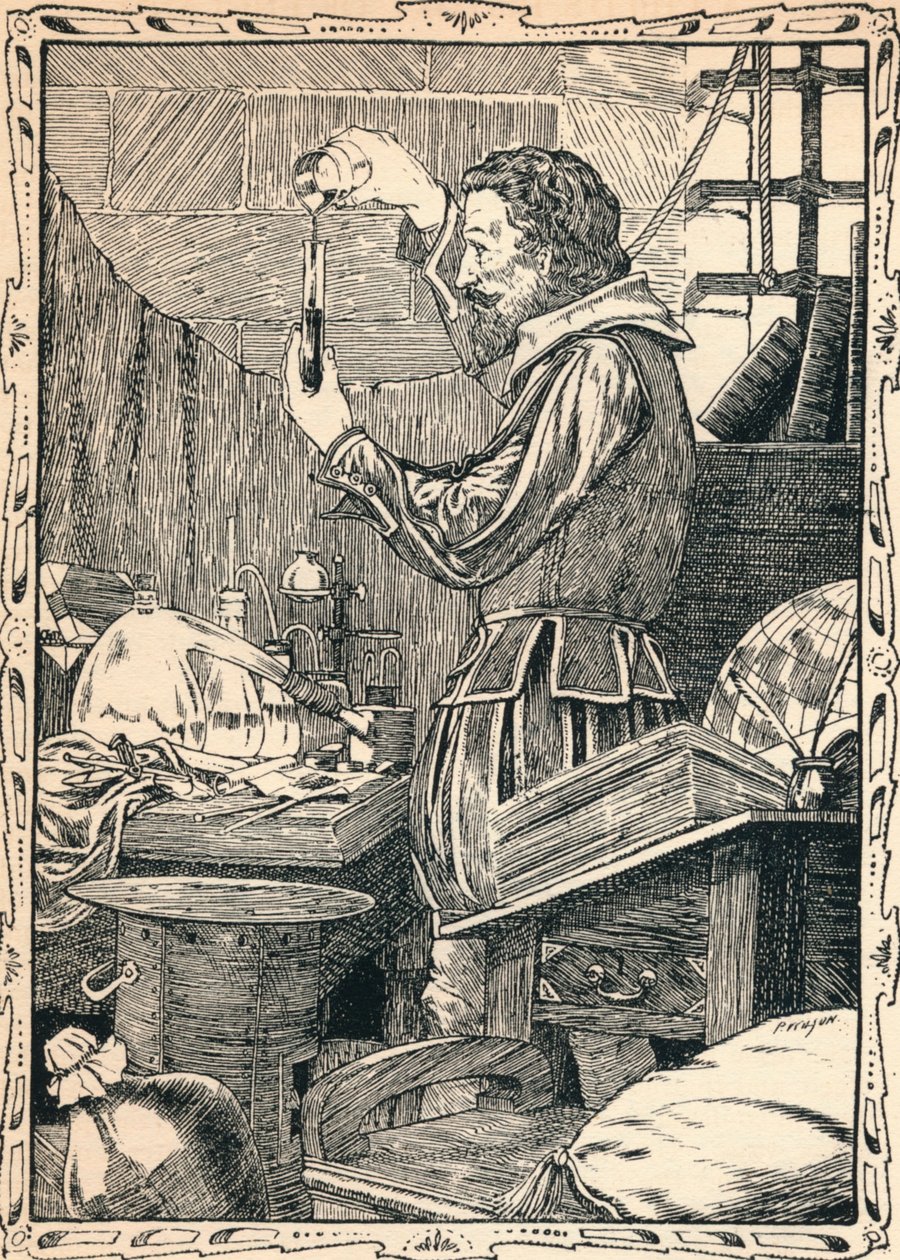 Guy Fawkes förbereder The Slow Match, 1902 av Patten Wilson