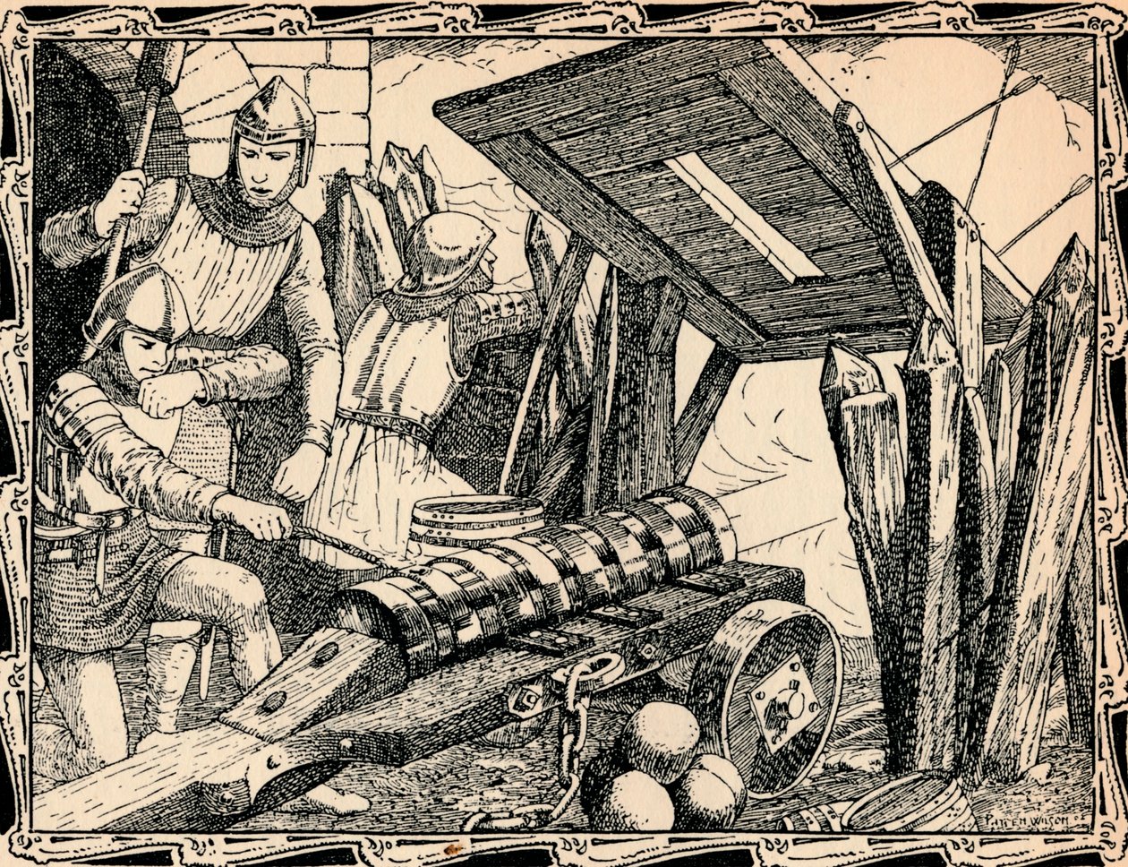 Den första kanonen i Crecy, 1902 av Patten Wilson