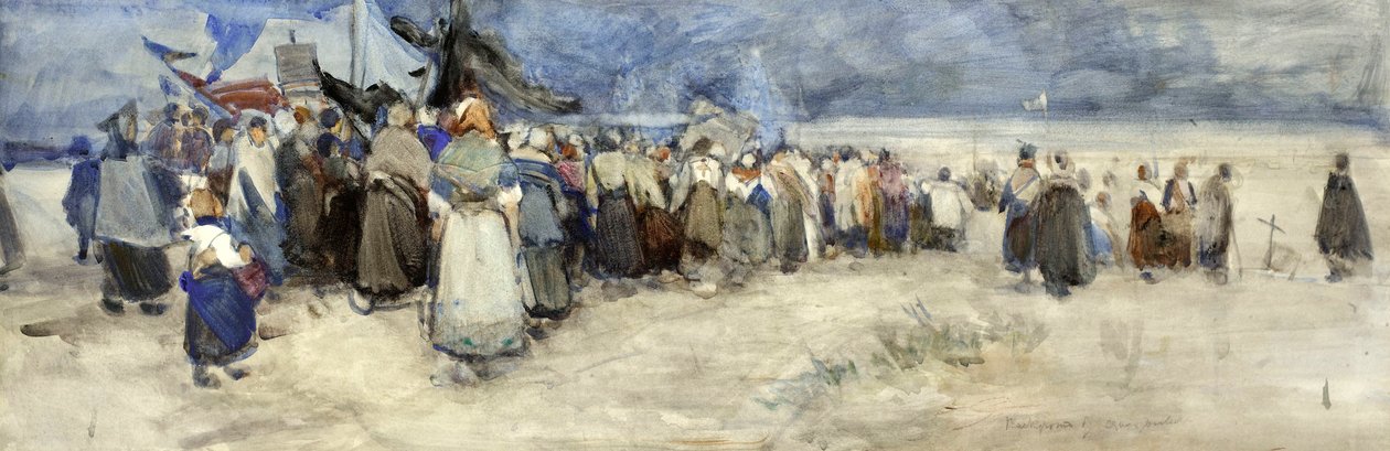 Stranden, Berck-sur-Mer, ca 1900 av Patty Townsend Johnson