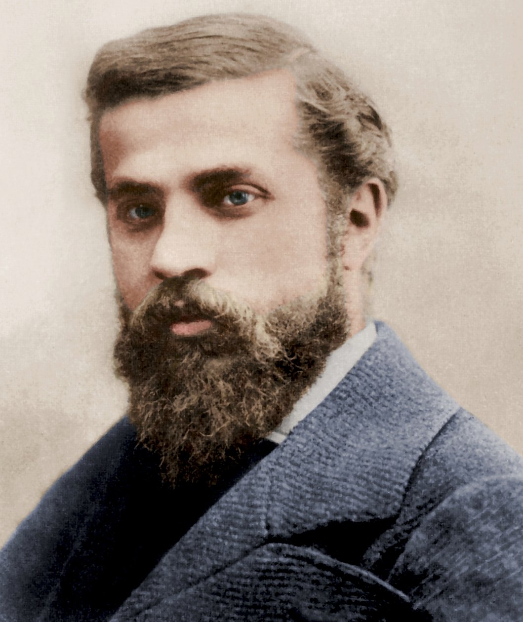 Porträtt av Antoni Gaudi, ca 1878 av Pau Audouard