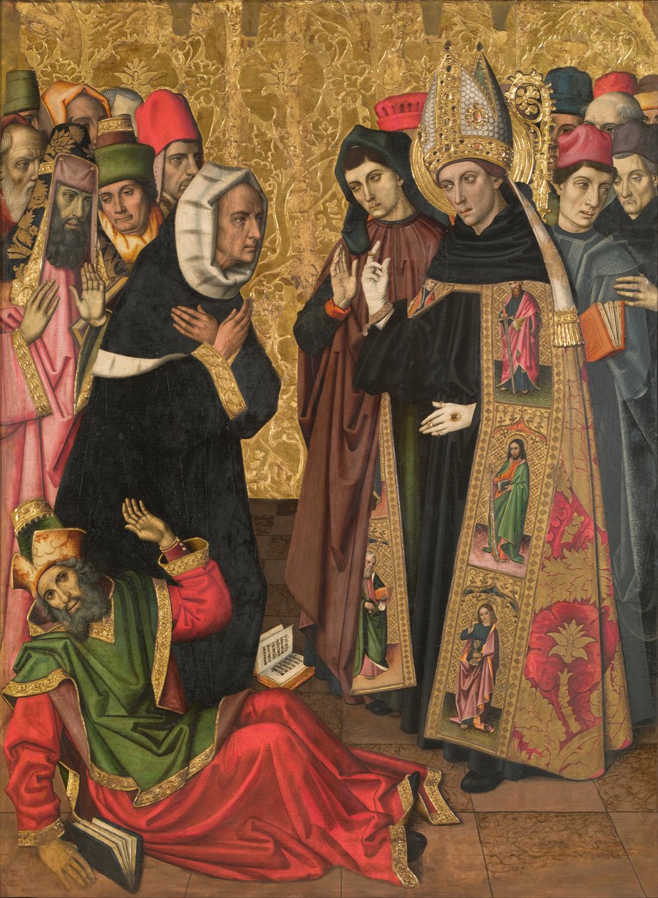 Saint Augustine disputerar med kättarna av Pau Vergos