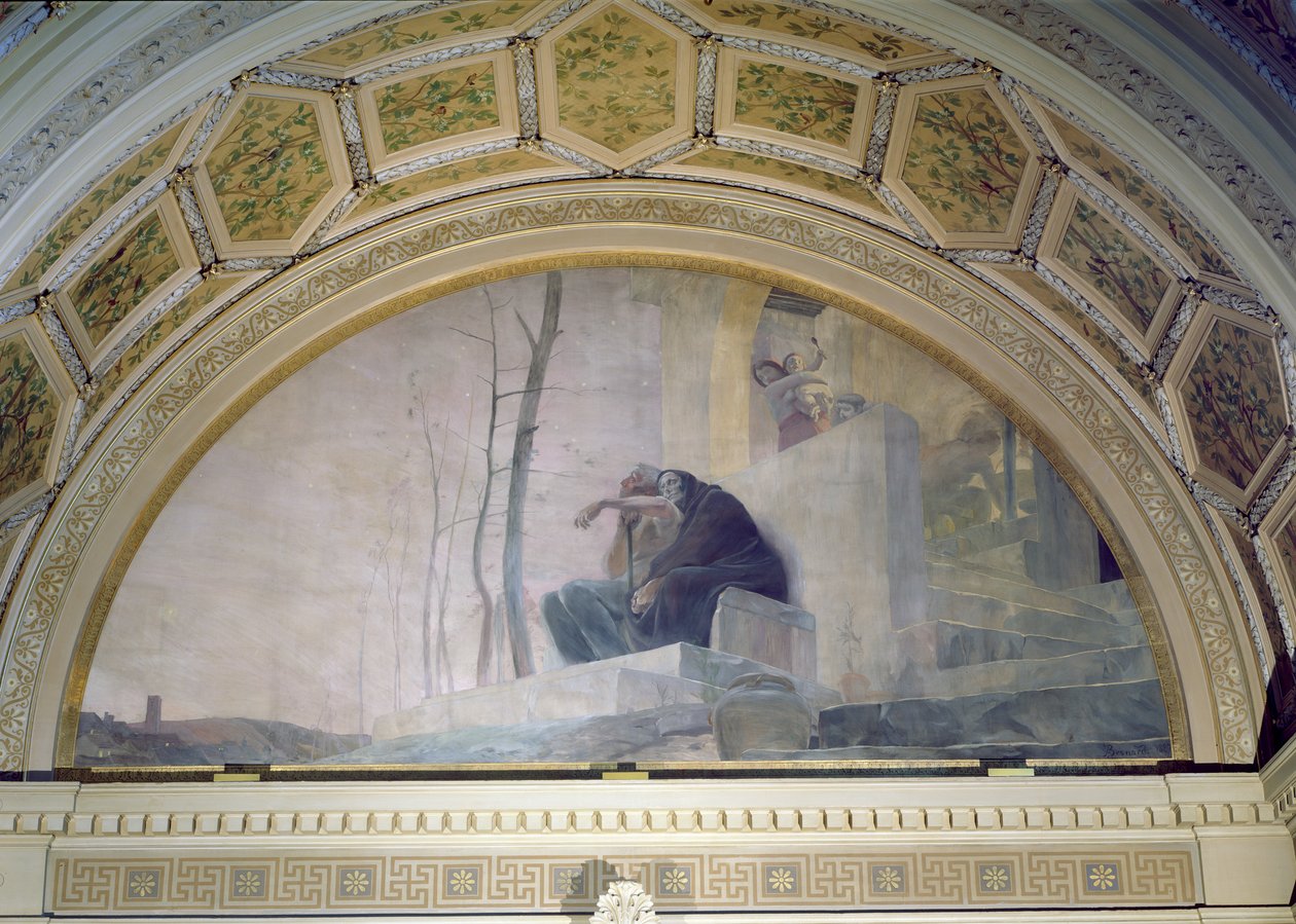 Ålderdom, från Människans tre tidsåldrar, 1887 (väggmålning) av Paul Albert Besnard