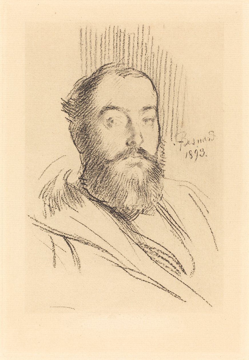 Självporträtt, 1893 (kollotyp i svart på krämigt papper) av Paul Albert Besnard