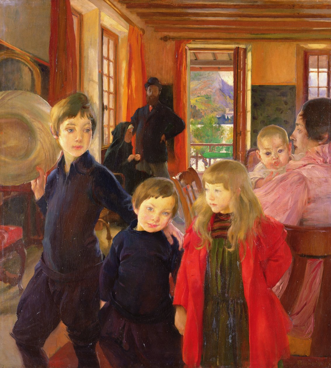 Konstnärsfamiljen, 1890 av Paul Albert Besnard