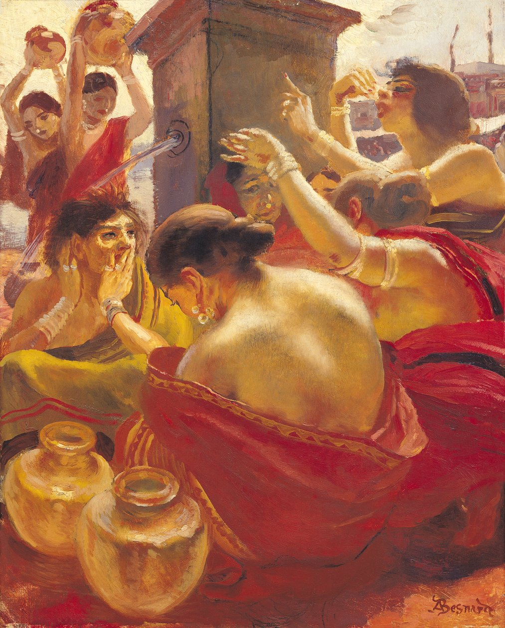 Kvinnor från Madura vid en fontän av Paul Albert Besnard