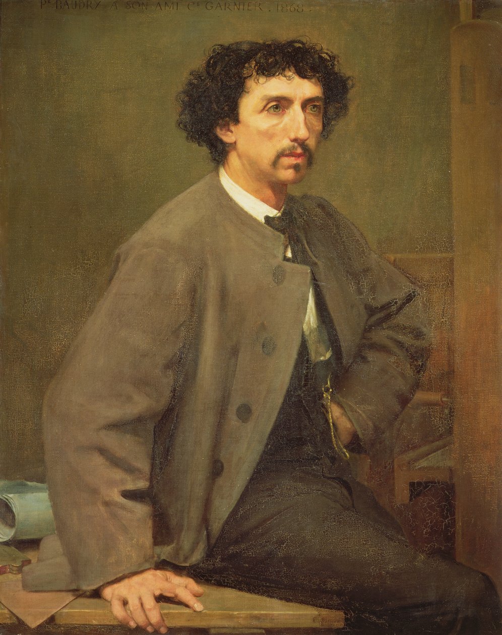 Porträtt av Charles Garnier, en vän till konstnären, 1868 av Paul Baudry