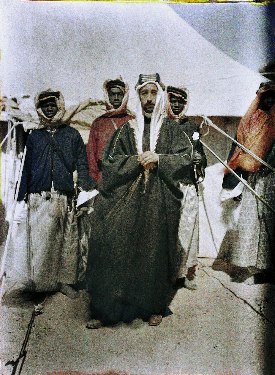 Faisal I från Irak, Mellanöstern, 1917 (autokrom) av Paul Castelnau