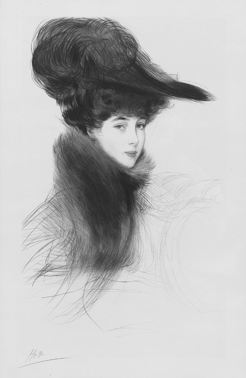  La Duchesse de Marlborough, Consuelo Vanderbilt av Paul Cesar Helleu