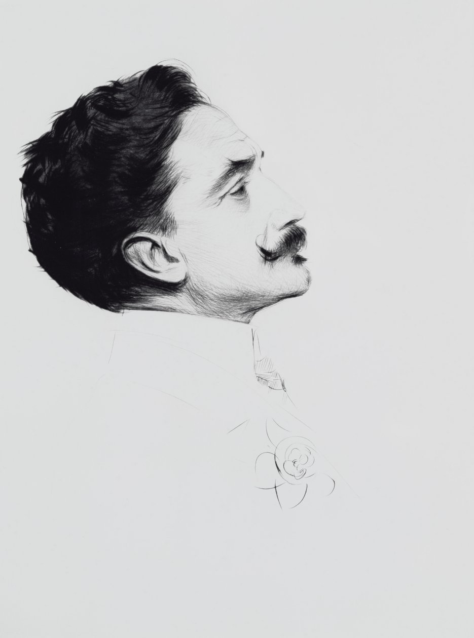 Porträtt av Robert de Montesquiou (1855-1921) (torrnål på papper) av Paul Cesar Helleu