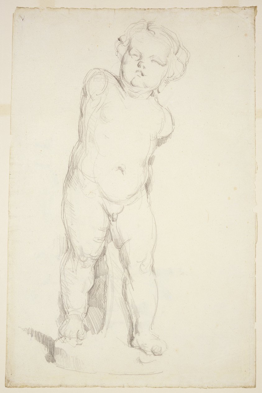 Cupido i gips, 1890-95 (blyerts på bundet papper) av Paul Cézanne