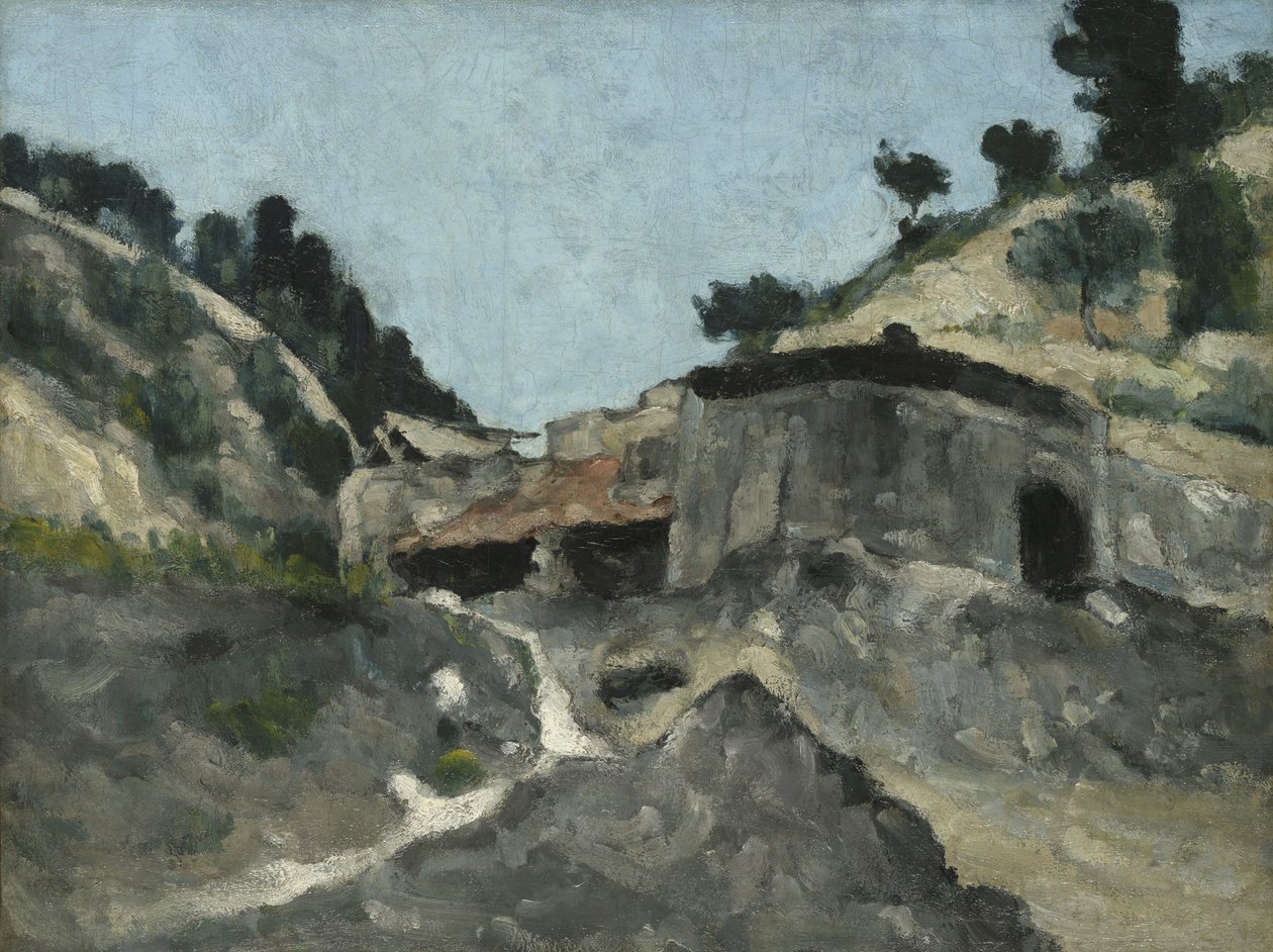 Landskap med vattenkvarn, c.1871 av Paul Cézanne