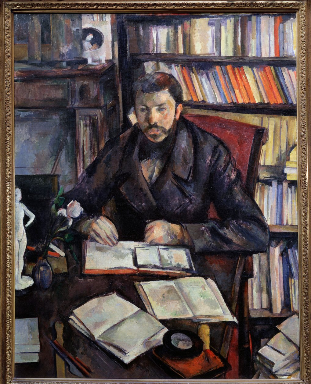 Porträtt av konstkritikern Gustave Geffroy, 1895 av Paul Cézanne