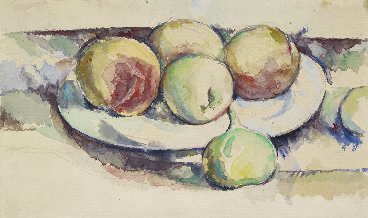 Stilleben av persikor och fikon, 1800-talet av Paul Cézanne