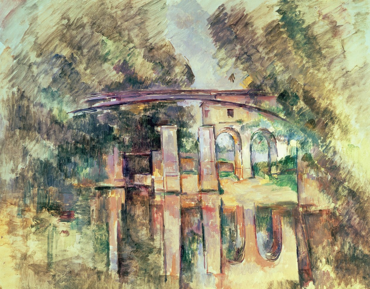 Akvedukten och slussen, ca 1888-90 av Paul Cézanne
