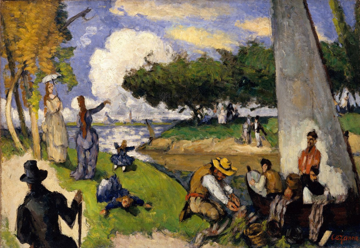 Fiskarna (fantastisk scen), c.1875 av Paul Cézanne