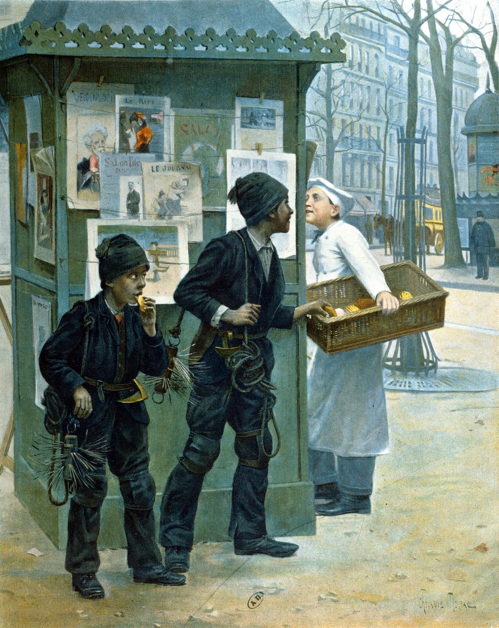 Skorstensfejare som stjäl bröd, 1897 av Paul Charles Chocarne Moreau