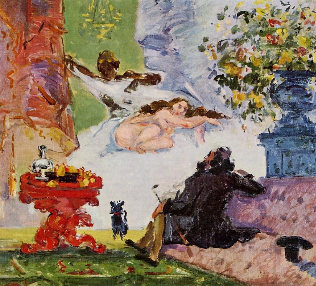 A Modern Olympia painting av Paul Cézanne