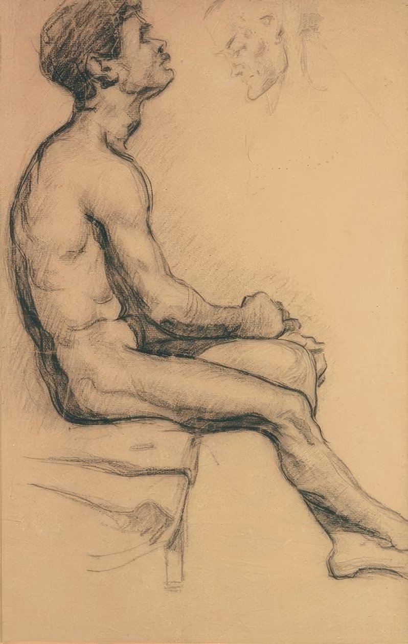 Nakenstudie av en svart man av Paul Cézanne