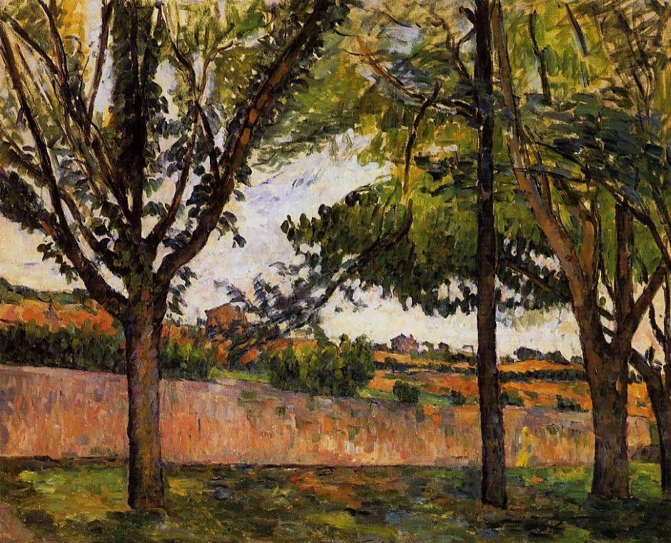 At Jas de Bouffan av Paul Cézanne