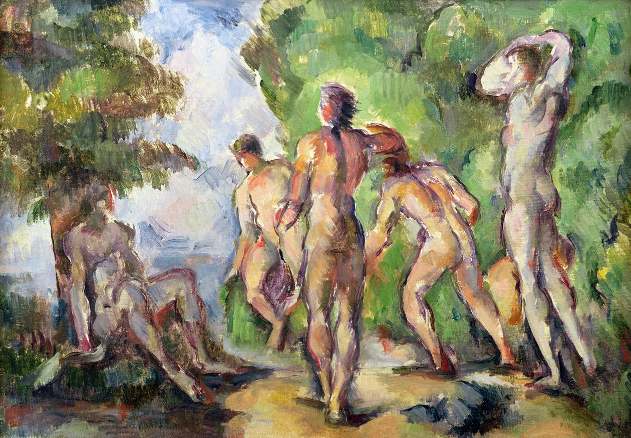 Badande, ca 1892-94 av Paul Cézanne