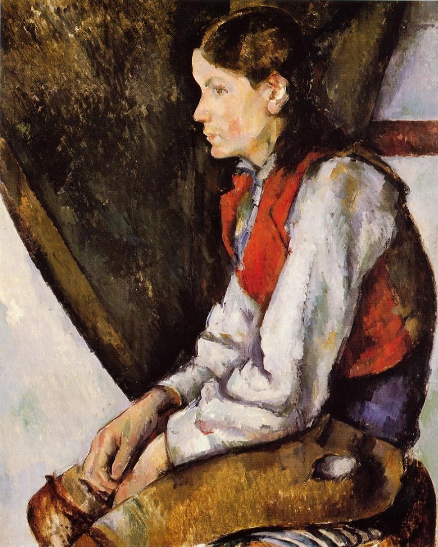 Boy in a Red Vest  av Paul Cézanne