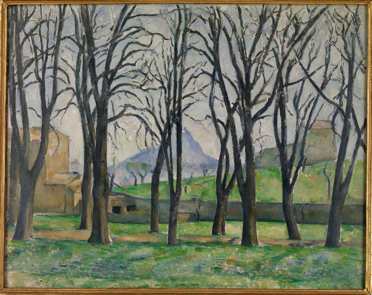 Kastanjeträd vid Jas de Bouffan, ca 1885-86 av Paul Cézanne