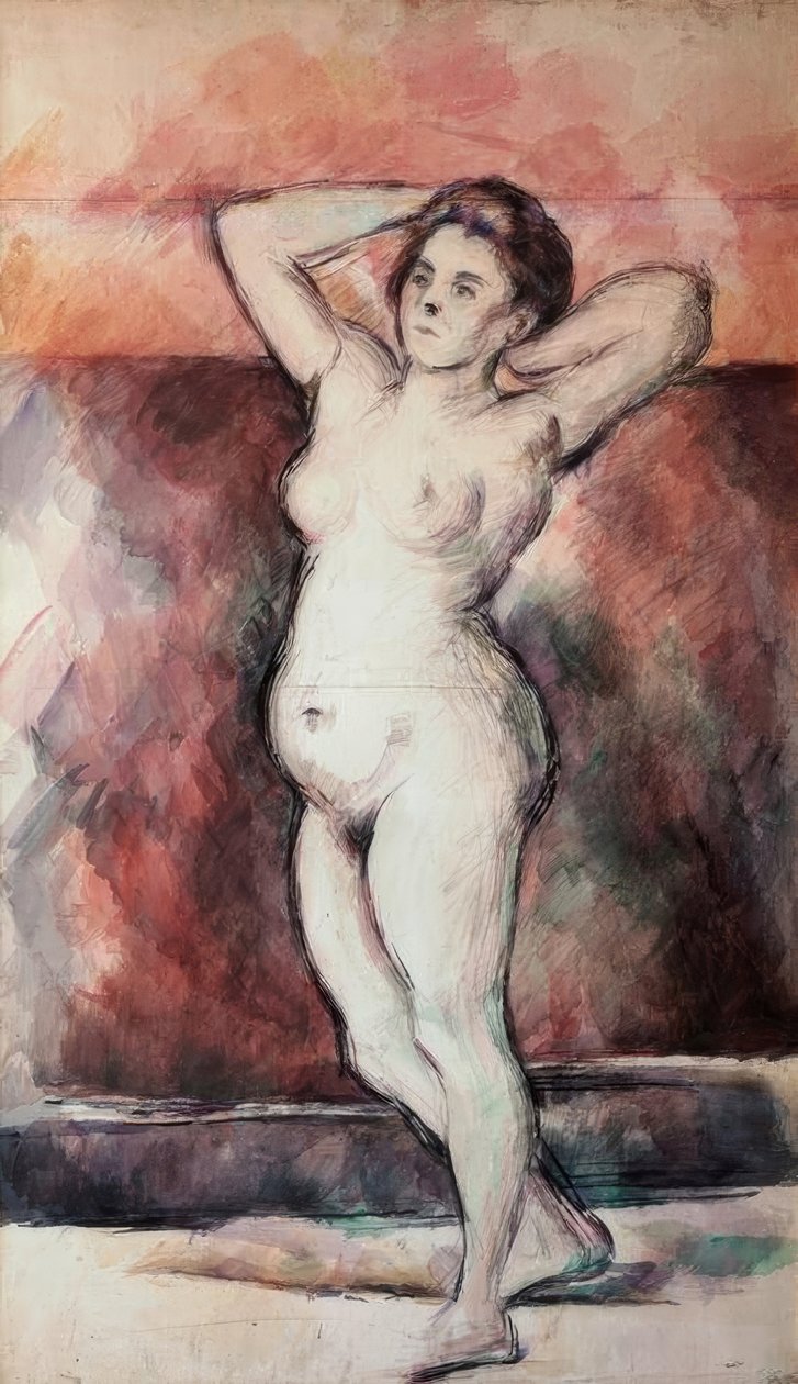 Stående naken kvinna av Paul Cézanne
